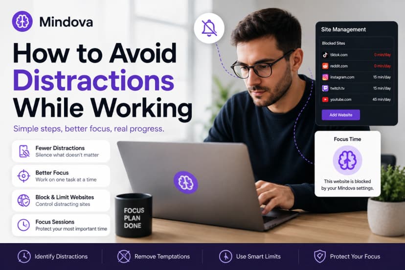 How to avoid distractions while working with fewer digital interruptions